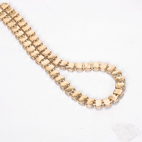 1631 White Glass Diamond Chain Metal Dress Belt- Women\'s Western Style main image 7